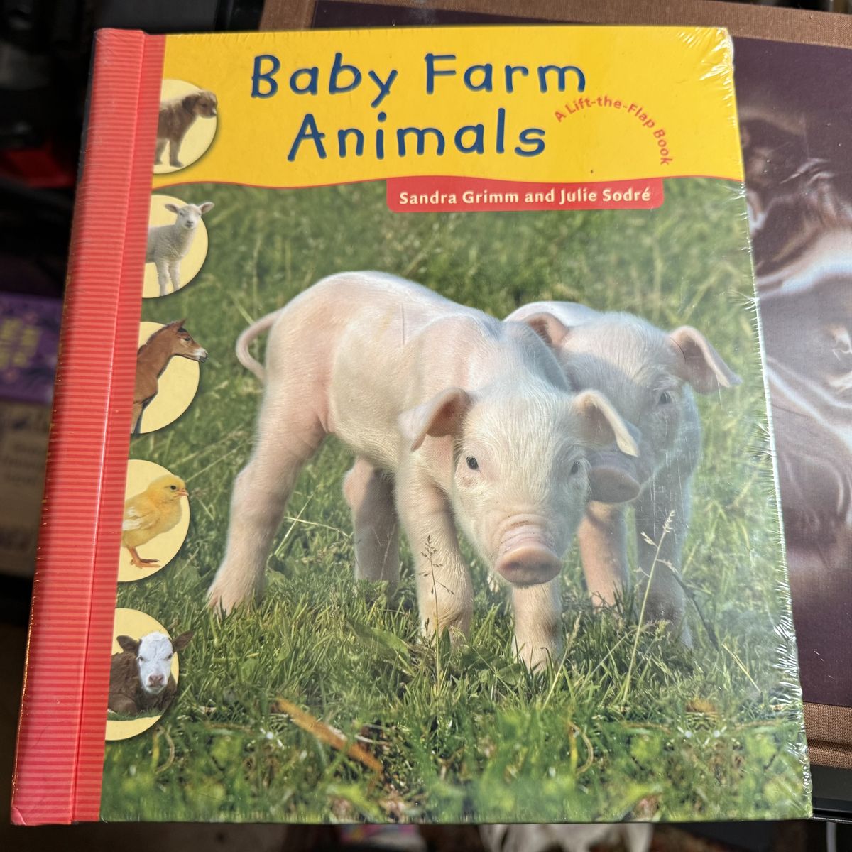 Baby Farm Animals: Lift-the-Flap Kid’s Book by Grimm & Sodré